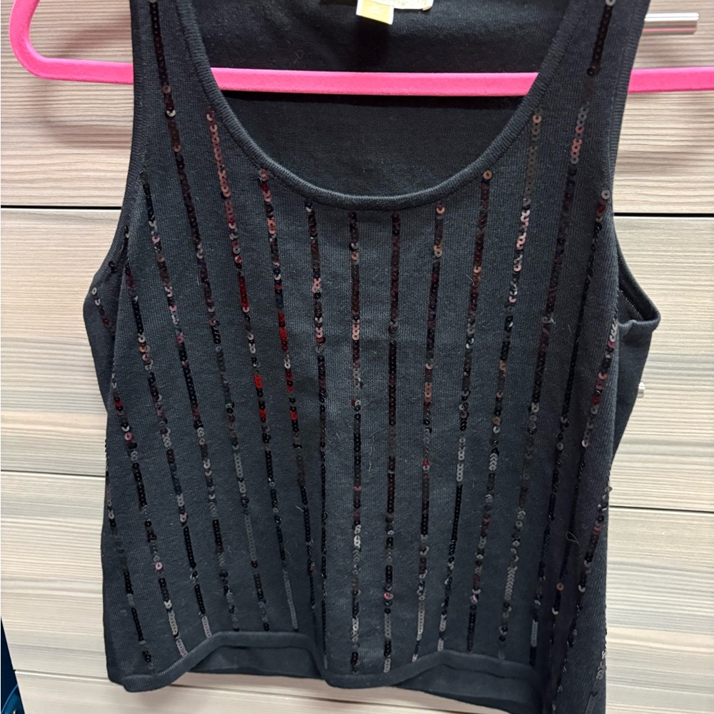 Michael Kors Black Sequin Women's twin set.